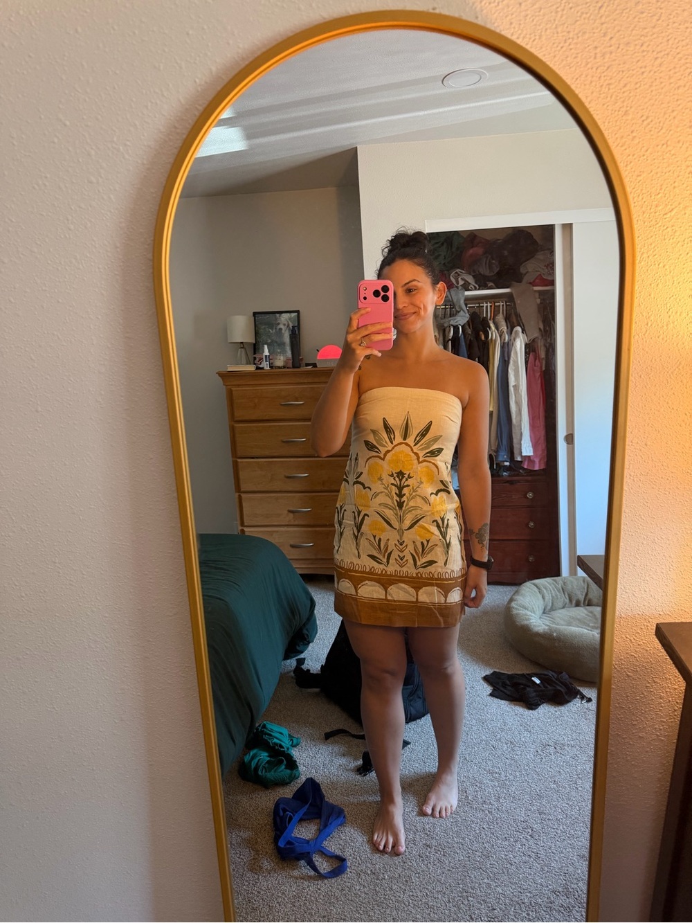 Abercrombie & Fitch Strapless Linen Mini Dress - Picture 2 of 5